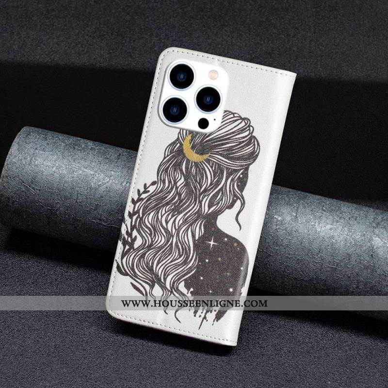 Flip Cover iPhone 14 Pro Jolie Chevelure