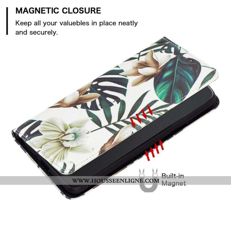 Flip Cover iPhone 14 Pro Max Feuilles