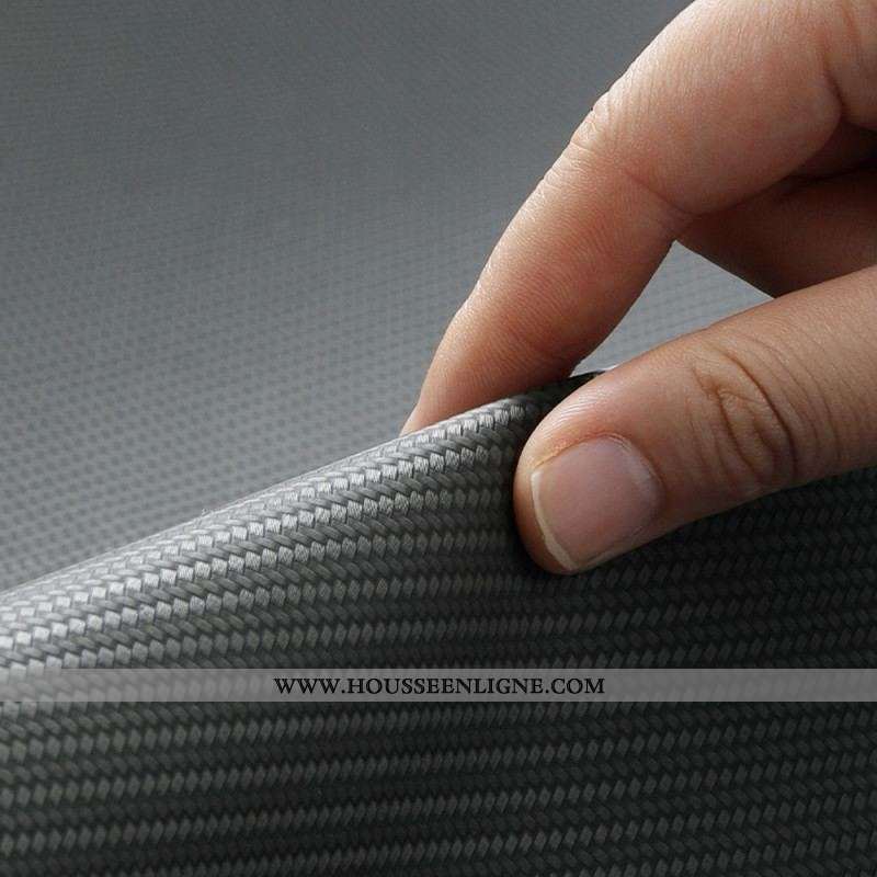 Flip Cover iPhone 14 Pro Max Fibre Carbone Fermoir Ventouse