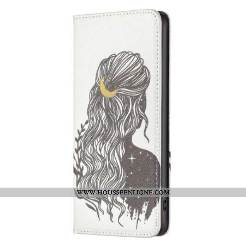 Flip Cover iPhone 14 Pro Max Jolie Chevelure