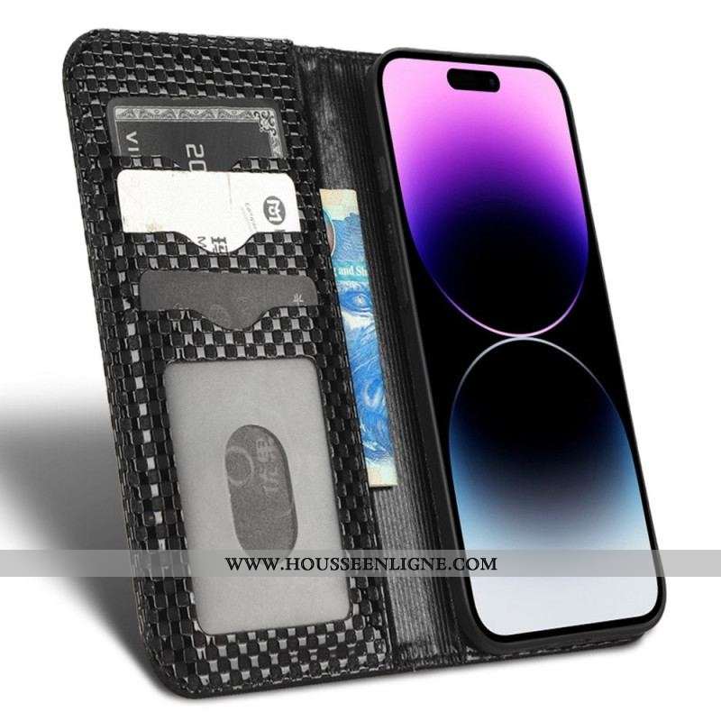 Flip Cover iPhone 14 Pro Max Texturée