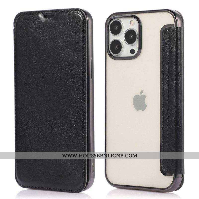 Flip Cover iPhone 14 Pro Simili Cuir Porte-Carte