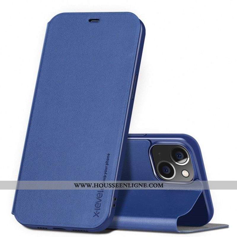 Flip Cover iPhone 14 Simili Cui X-Level