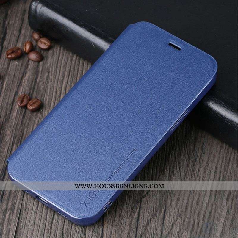 Flip Cover iPhone 14 Simili Cui X-Level