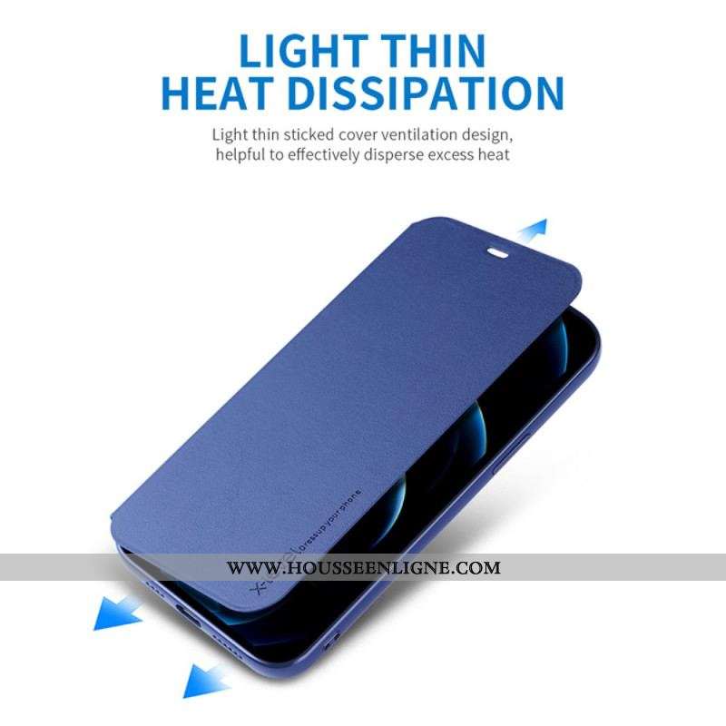 Flip Cover iPhone 14 Simili Cui X-Level