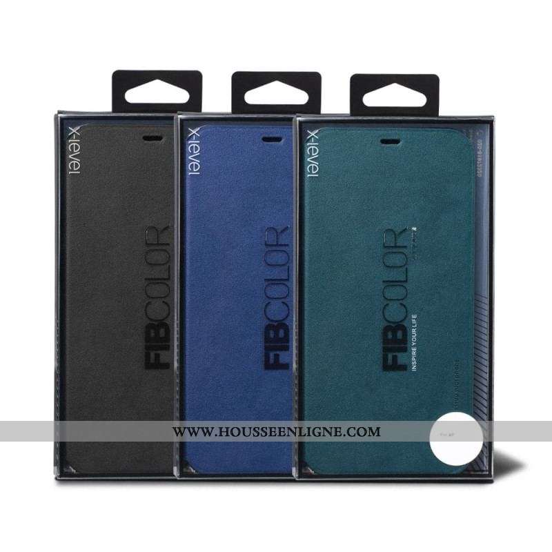 Flip Cover iPhone 14 Simili Cui X-Level