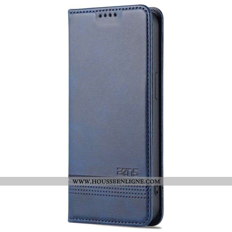 Flip Cover iPhone 14 Style Cuir AZNS