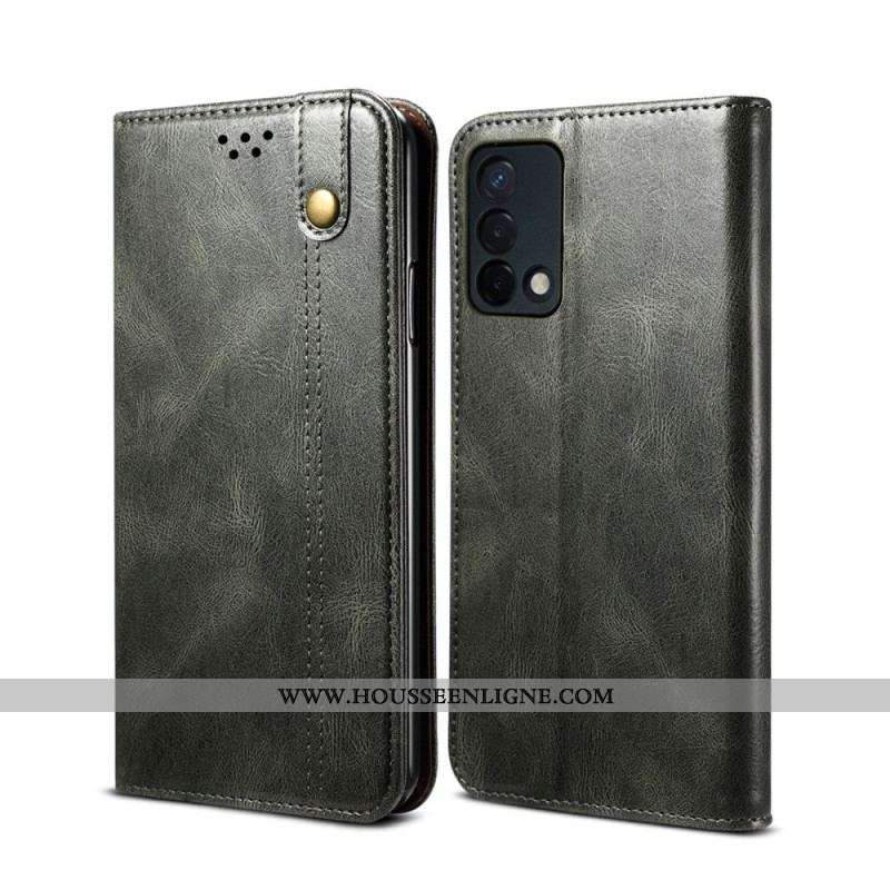 Flip Oppo A74 4G Simili Cuir Ciré