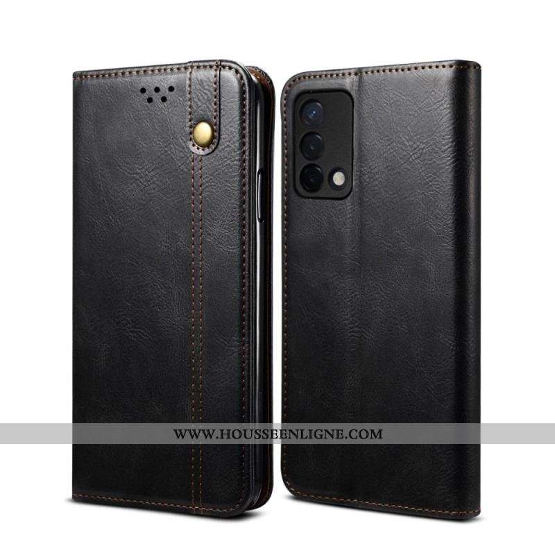 Flip Oppo A74 4G Simili Cuir Ciré
