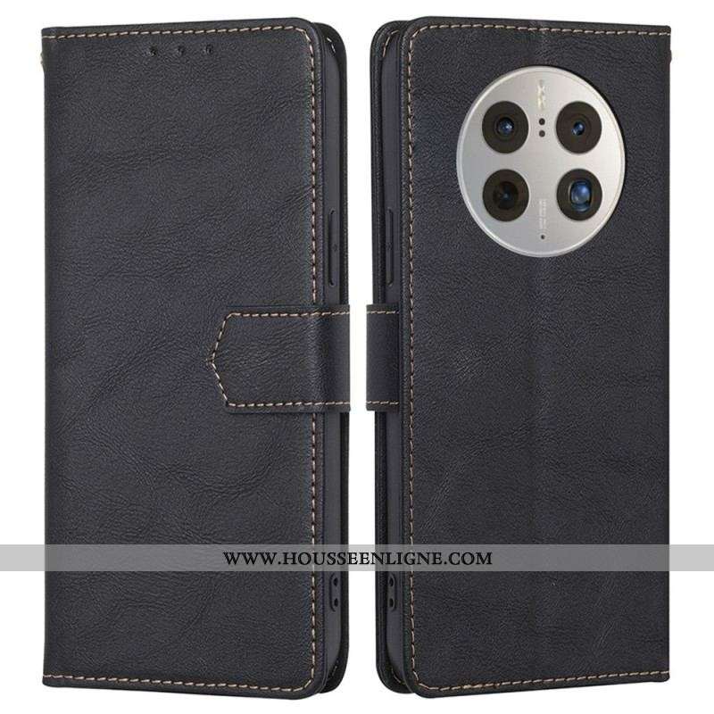 Housse Huawei Mate 50 Pro Effet Cuir Couture