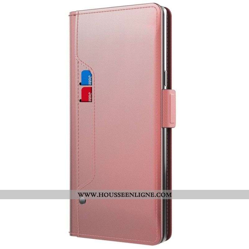 Housse Huawei Mate 50 Pro Miroir et Porte-Cartes Amovible