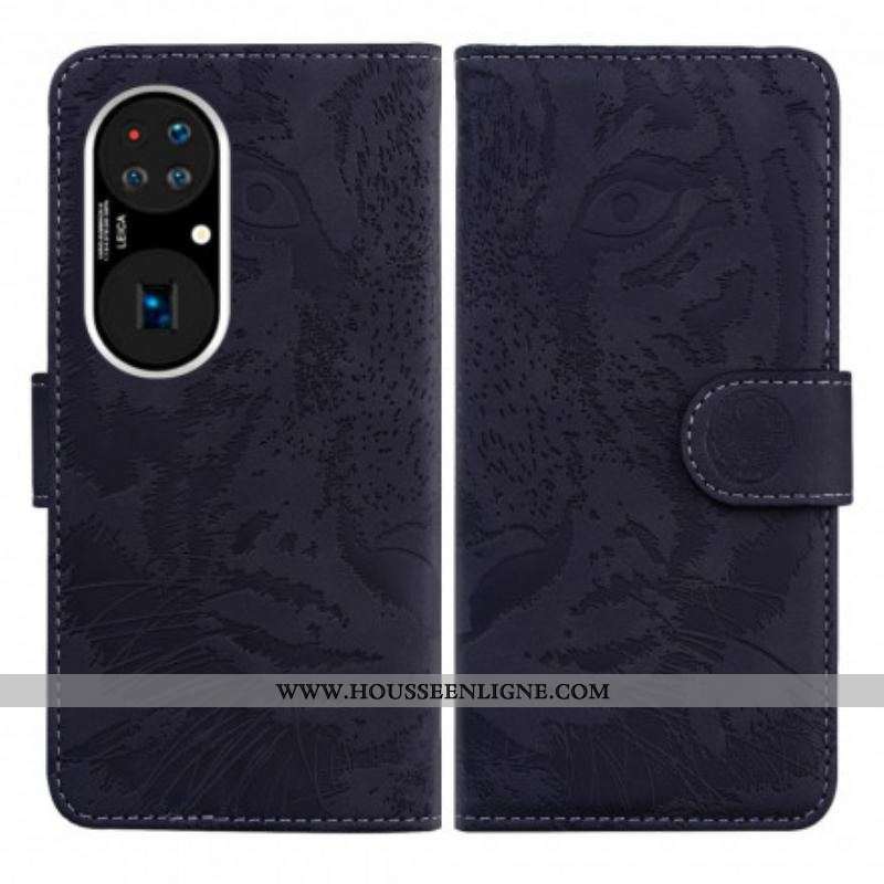 Housse Huawei P50 Empreinte Face de Tigre