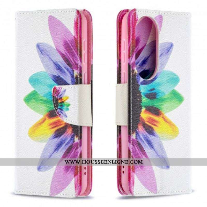 Housse Huawei P50 Fleur Aquarelle