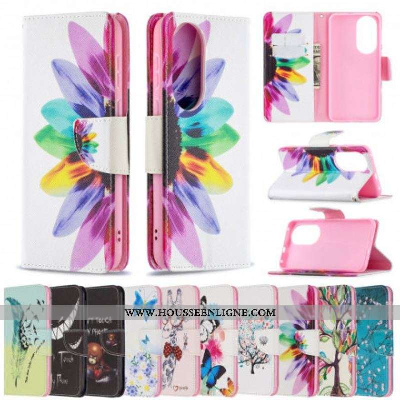 Housse Huawei P50 Fleur Aquarelle