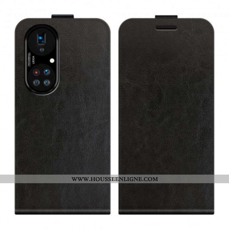 Housse Huawei P50 Pro Effet Cuir Rabat Vertical