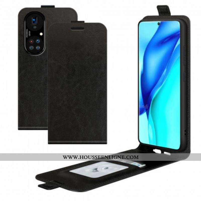 Housse Huawei P50 Pro Effet Cuir Rabat Vertical
