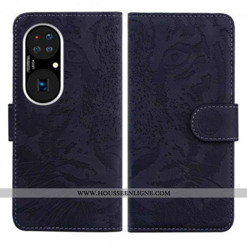 Housse Huawei P50 Pro Empreinte Face de Tigre