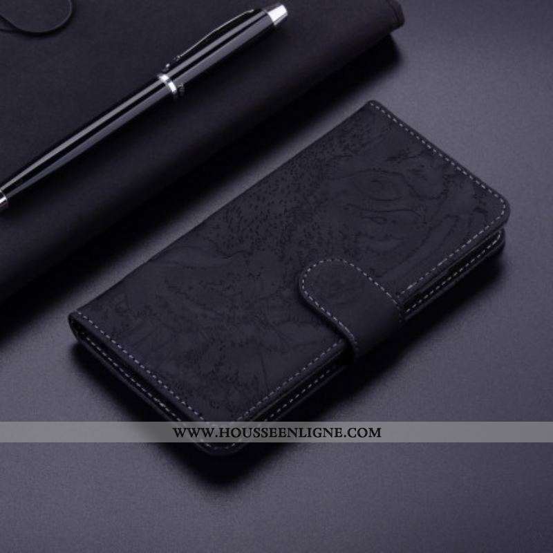 Housse Huawei P50 Pro Empreinte Face de Tigre