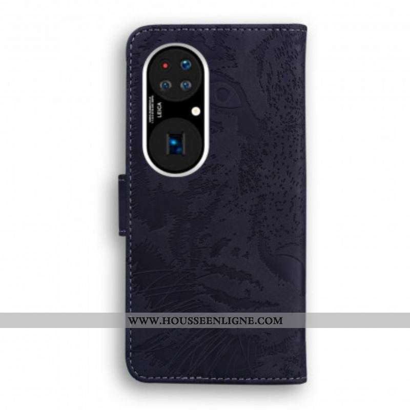 Housse Huawei P50 Pro Empreinte Face de Tigre