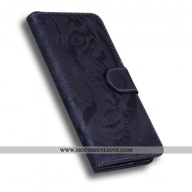 Housse Huawei P50 Pro Empreinte Face de Tigre