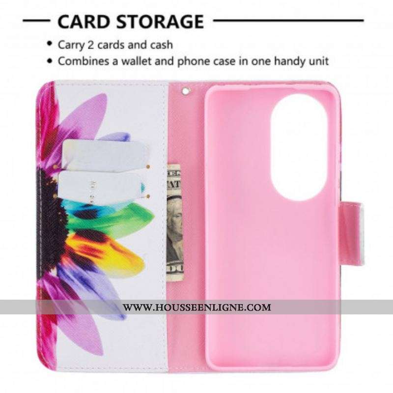 Housse Huawei P50 Pro Fleur Aquarelle
