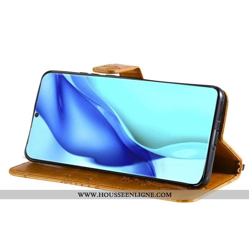 Housse Huawei P50 Pro Papillons Géants à Lanière