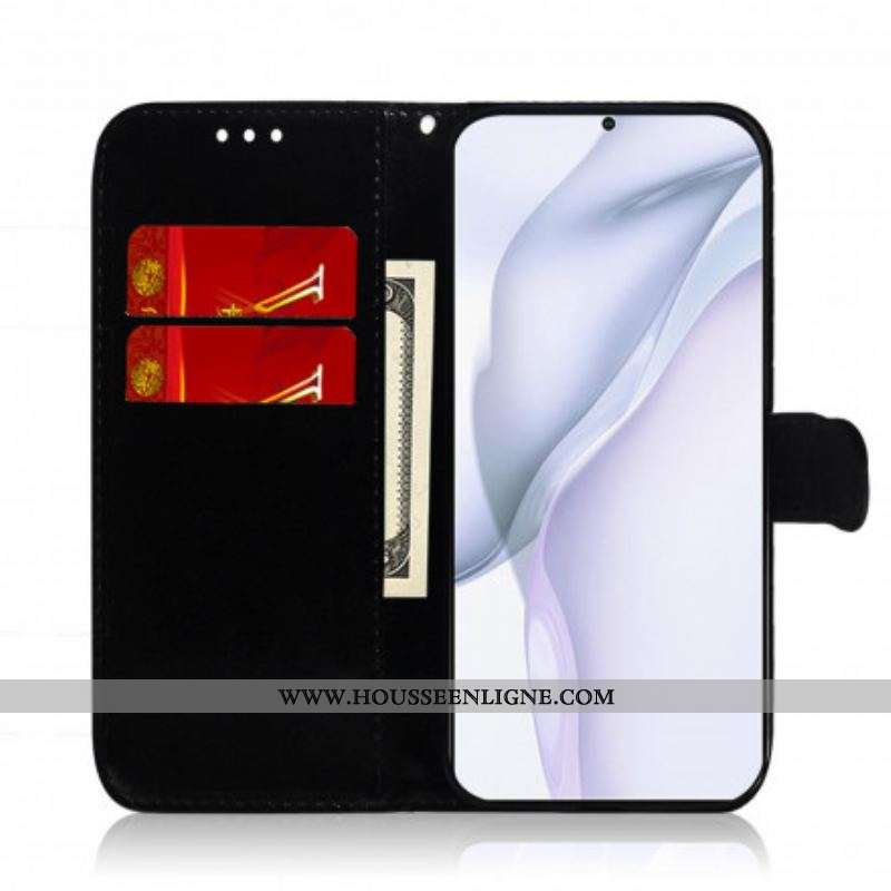 Housse Huawei P50 Pro Simili Cuir Couverture MIroir