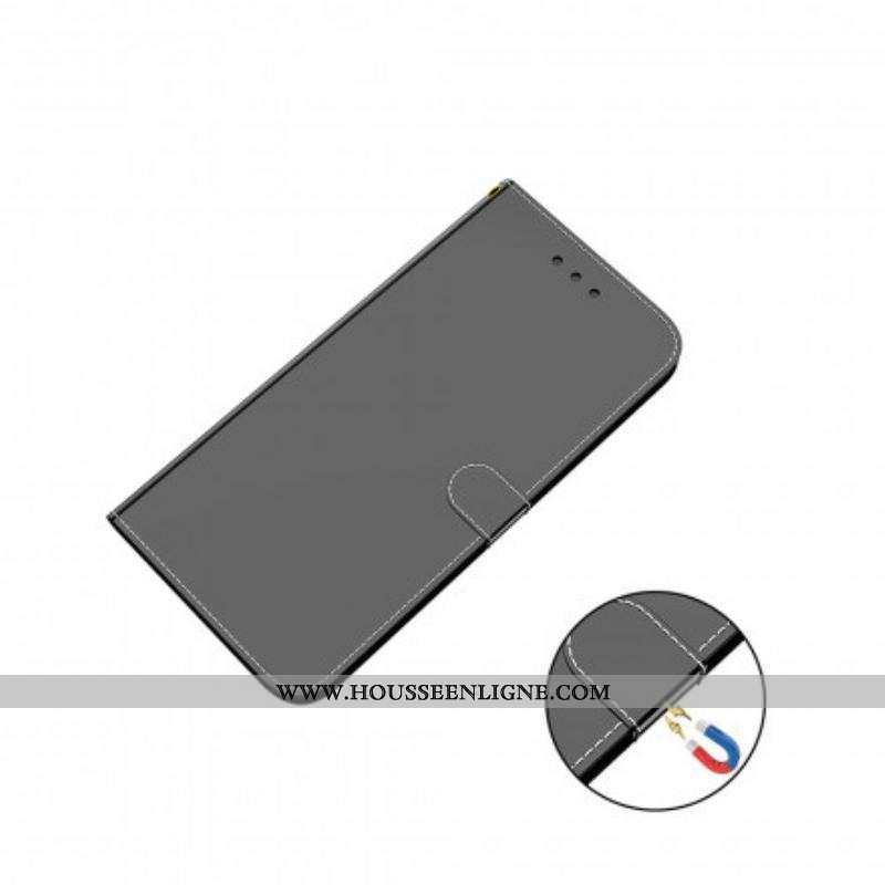 Housse Huawei P50 Pro Simili Cuir Couverture MIroir