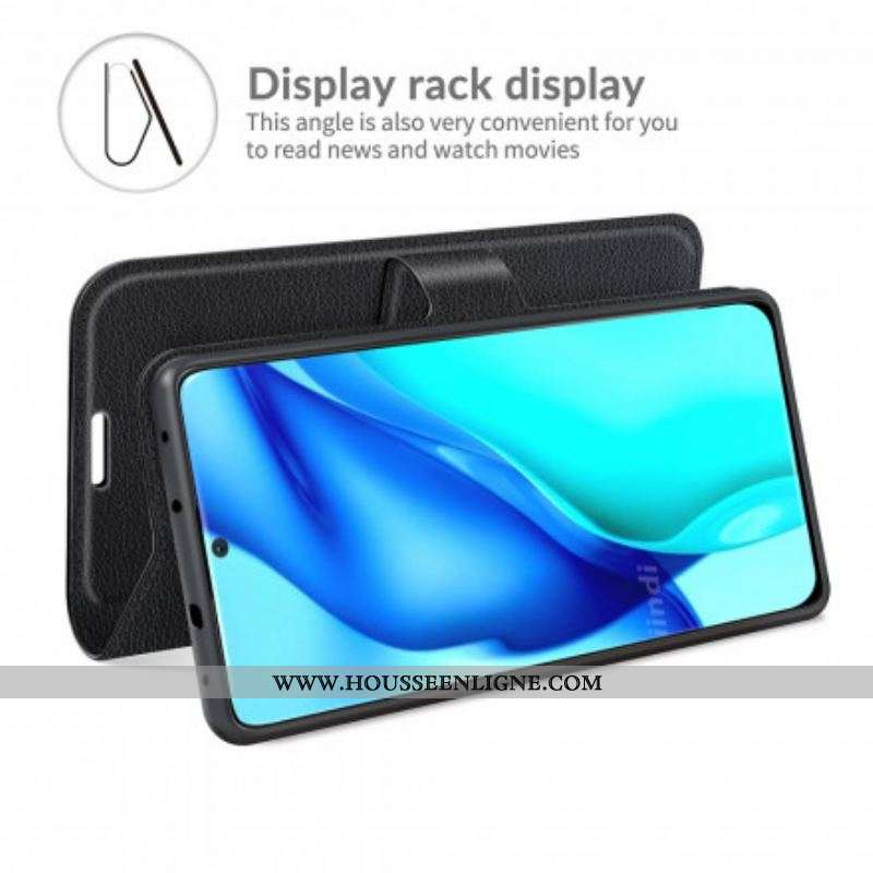 Housse Huawei P50 Pro Style Cuir Litchi Classique