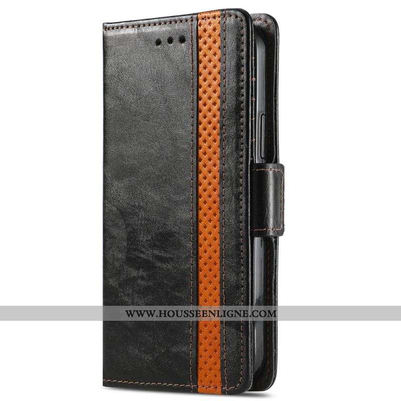 Housse Moto E40 / E30 / E20 Bicolore Double Fermoir CaseneO