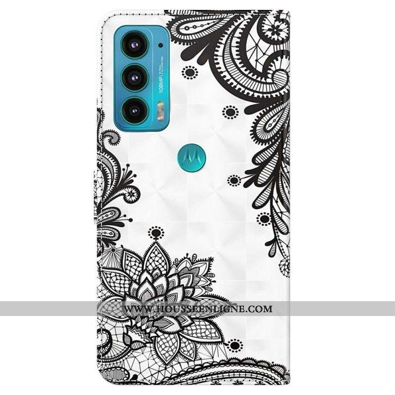 Housse Moto E40 / E30 / E20 Chic Dentelle