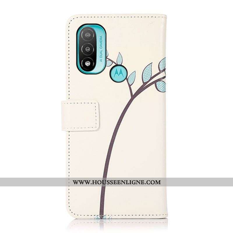 Housse Moto E40 / E30 / E20 Couple De Hiboux Sur l'Arbre