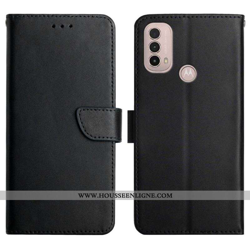 Housse Moto E40 / E30 / E20 Cuir Nappa Véritable