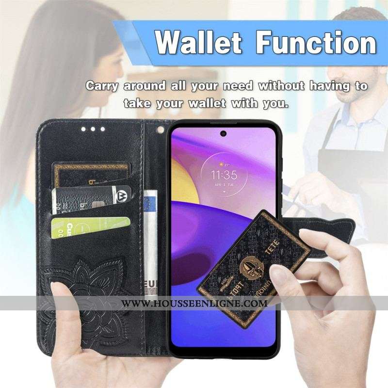 Housse Moto E40 / E30 / E20 Demi Papillons
