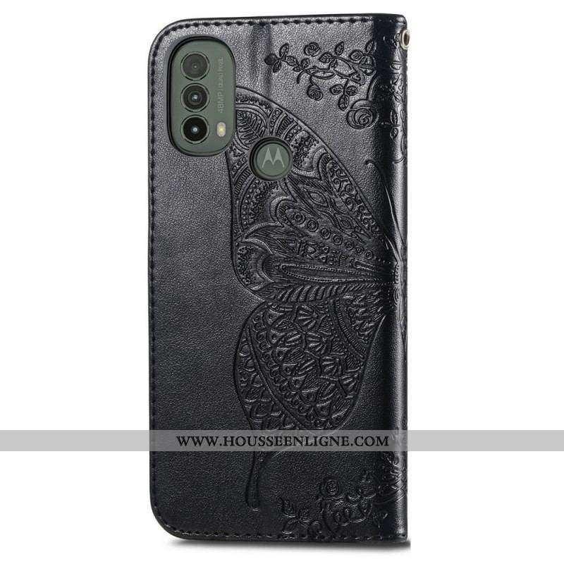 Housse Moto E40 / E30 / E20 Demi Papillons