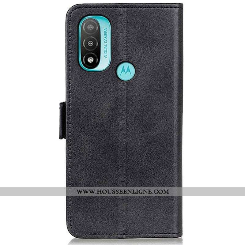 Housse Moto E40 / E30 / E20 Double Fermoir