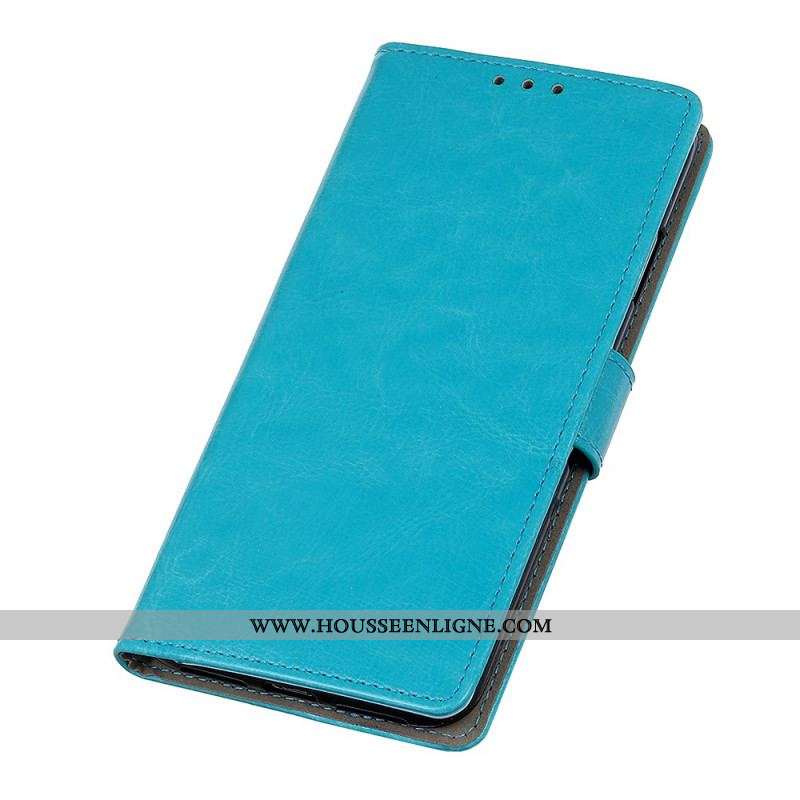 Housse Moto E40 / E30 / E20 Effet Cuir Brillant Simple