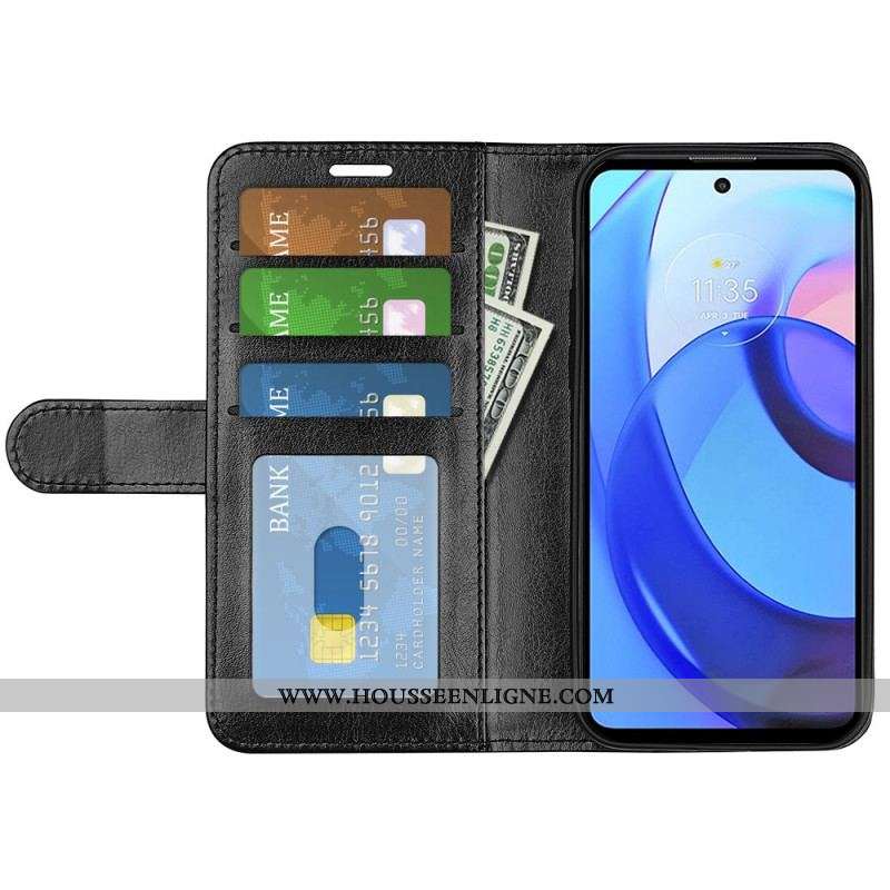 Housse Moto E40 / E30 / E20 Effet Cuir Design