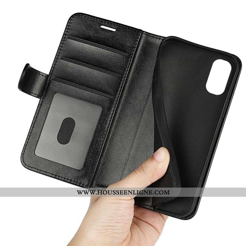 Housse Moto E40 / E30 / E20 Effet Cuir Design