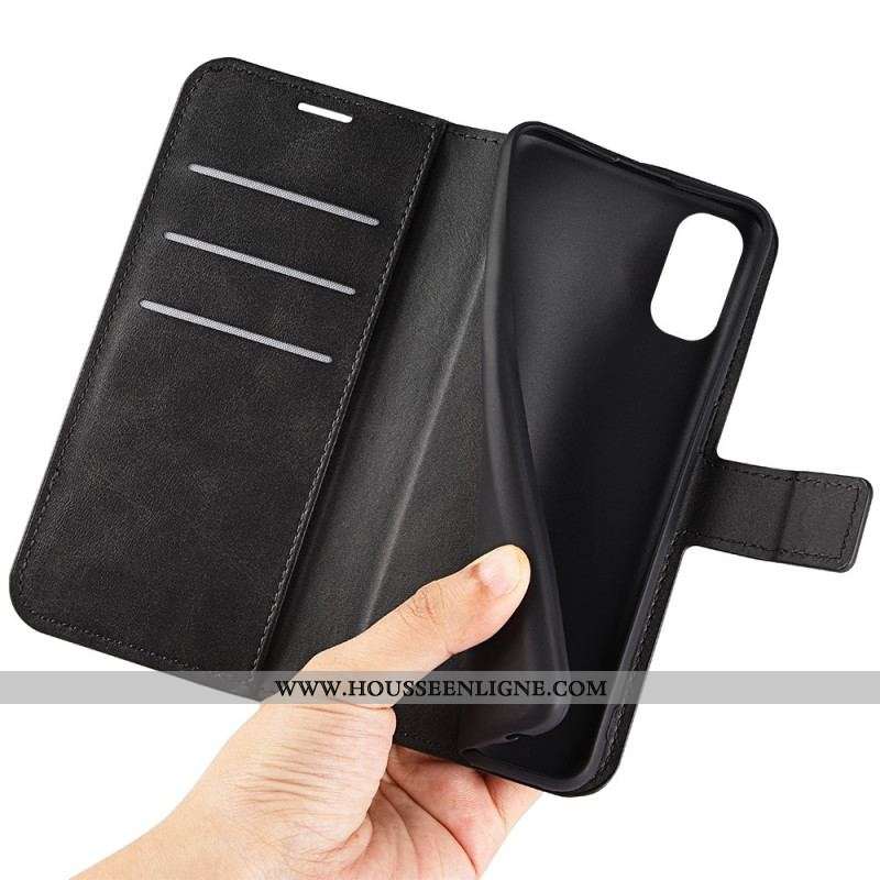 Housse Moto E40 / E30 / E20 Effet Cuir Slim Extrême