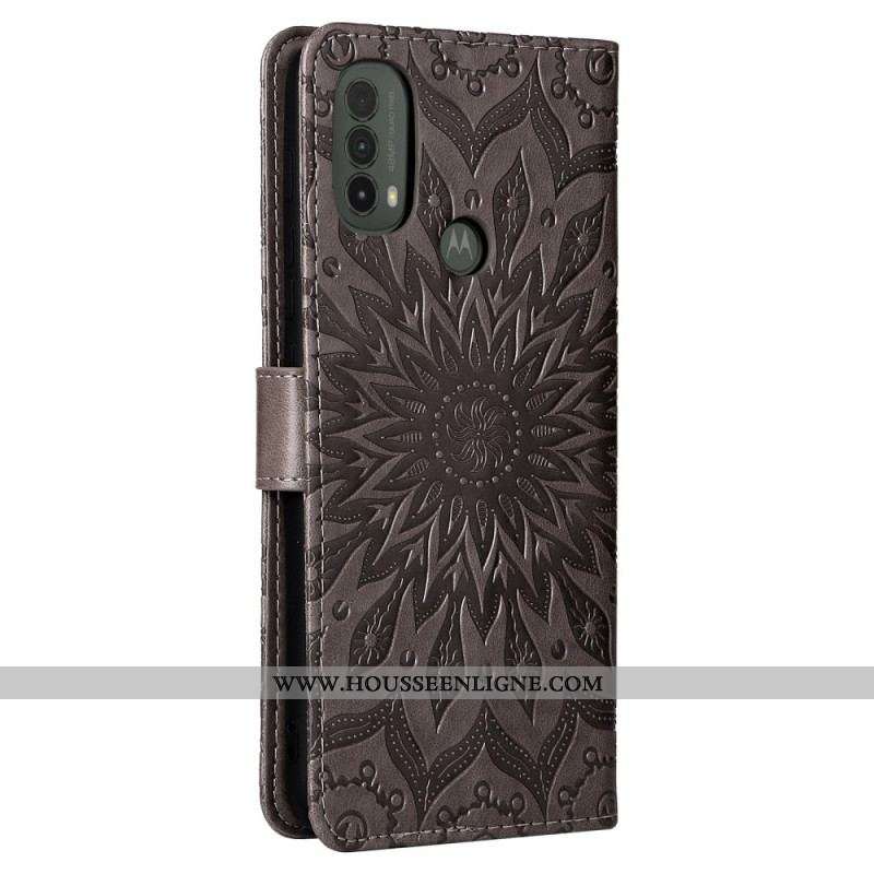 Housse Moto E40 / E30 / E20 Fleur de Soleil