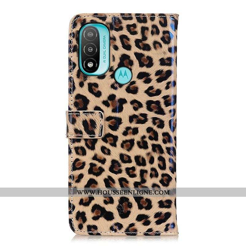 Housse Moto E40 / E30 / E20 Léopard Simple