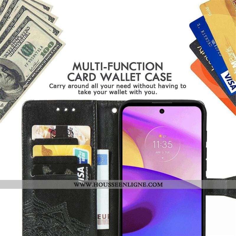 Housse Moto E40 / E30 / E20 Mandala Moyen Age