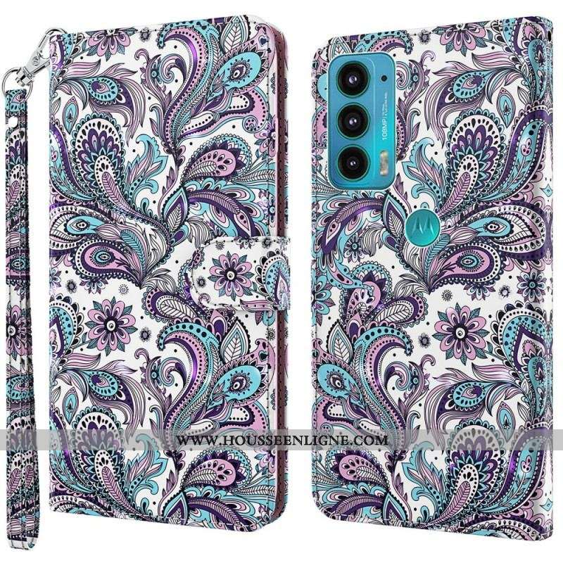 Housse Moto E40 / E30 / E20 Motif Cachemire