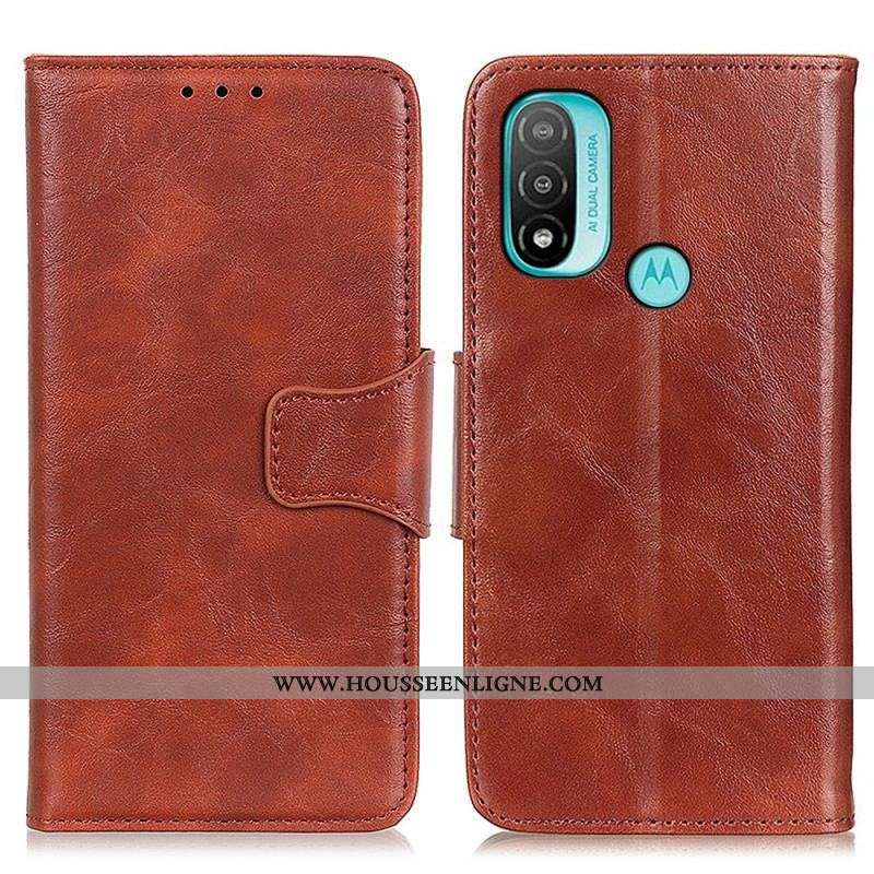 Housse Moto E40 / E30 / E20 Rabat Magnétique Double Face