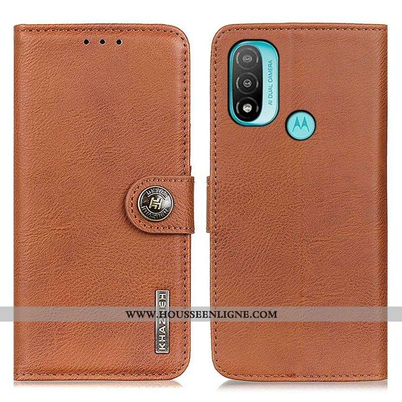 Housse Moto E40 / E30 / E20 Simili Cuir KHAZNEH