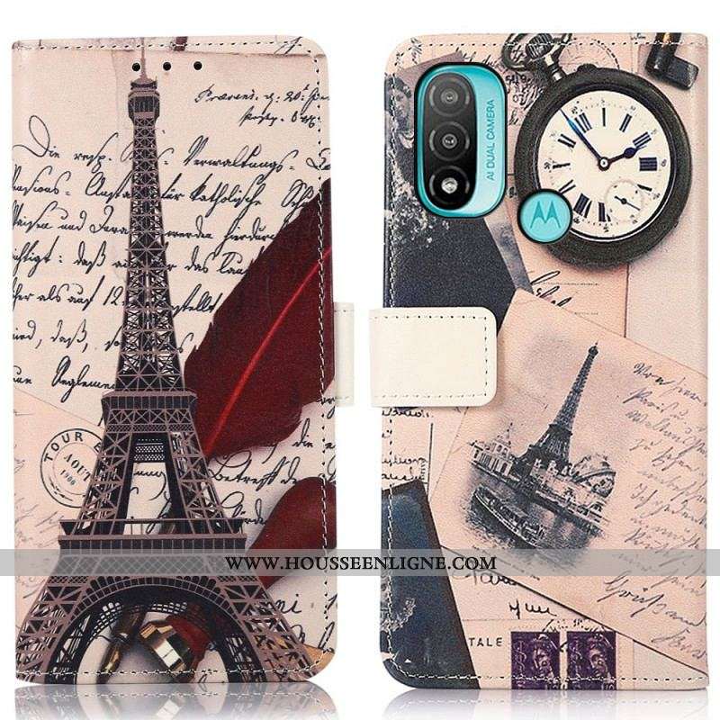 Housse Moto E40 / E30 / E20 Tour Eiffel Du Poète