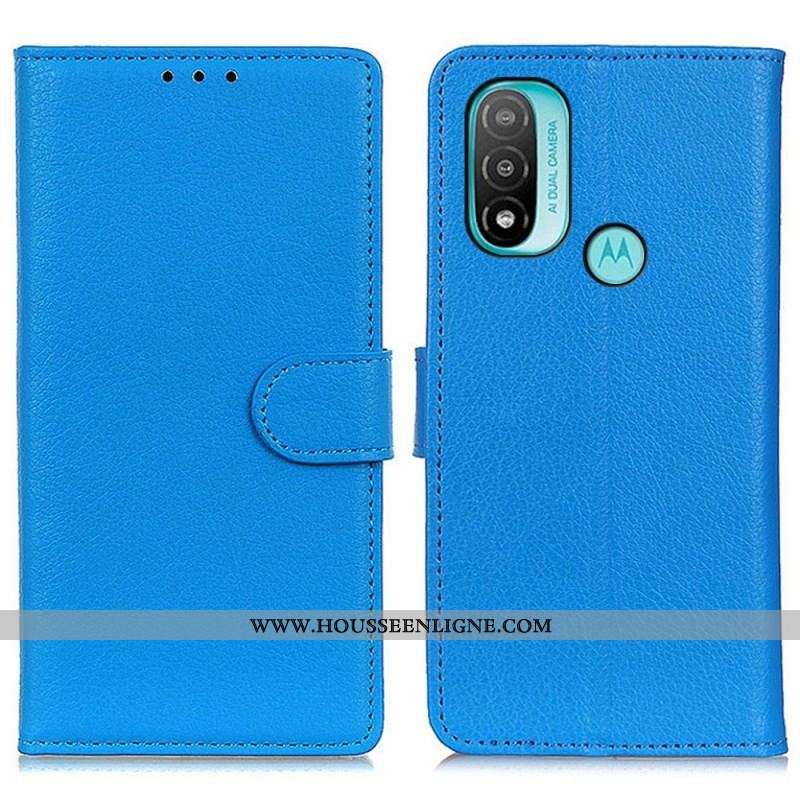 Housse Moto E40 / E30 / E20 Traditionnellement Litchi