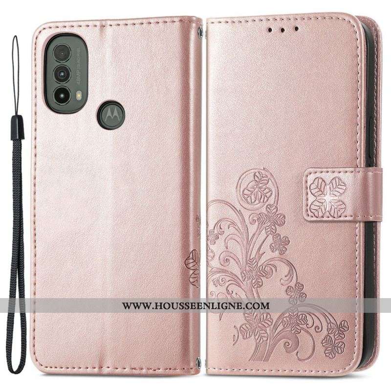 Housse Moto E40 / E30 / E20 Trèfle Quatre Feuilles