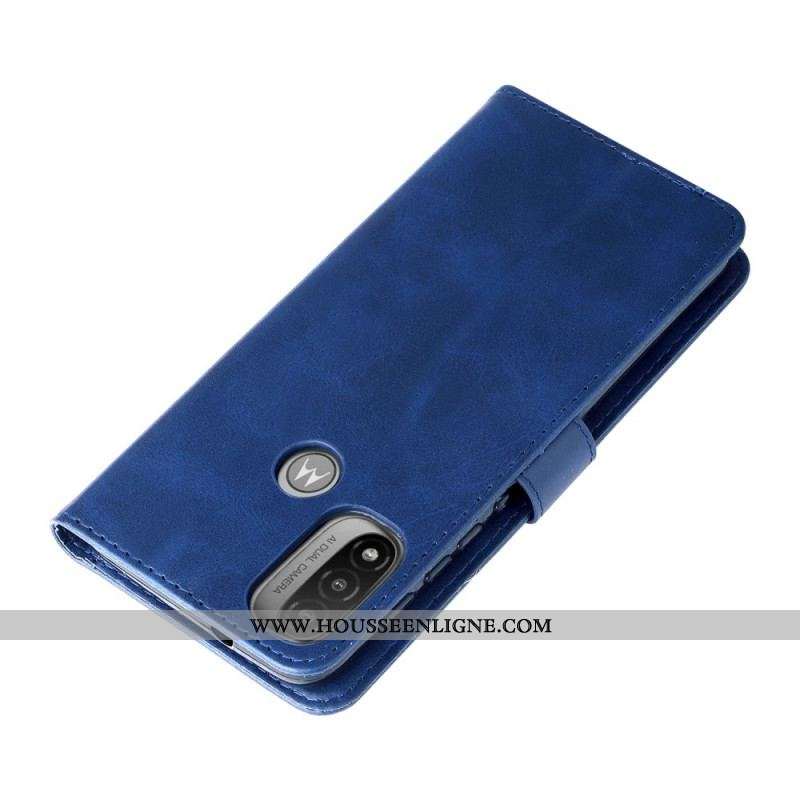 Housse Moto E40 / E30 / E20 Vintage Porte-Monnaie